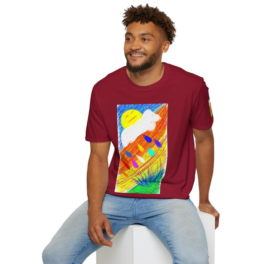 Abstract Sunset T-Shirt — Dog Drops Colour