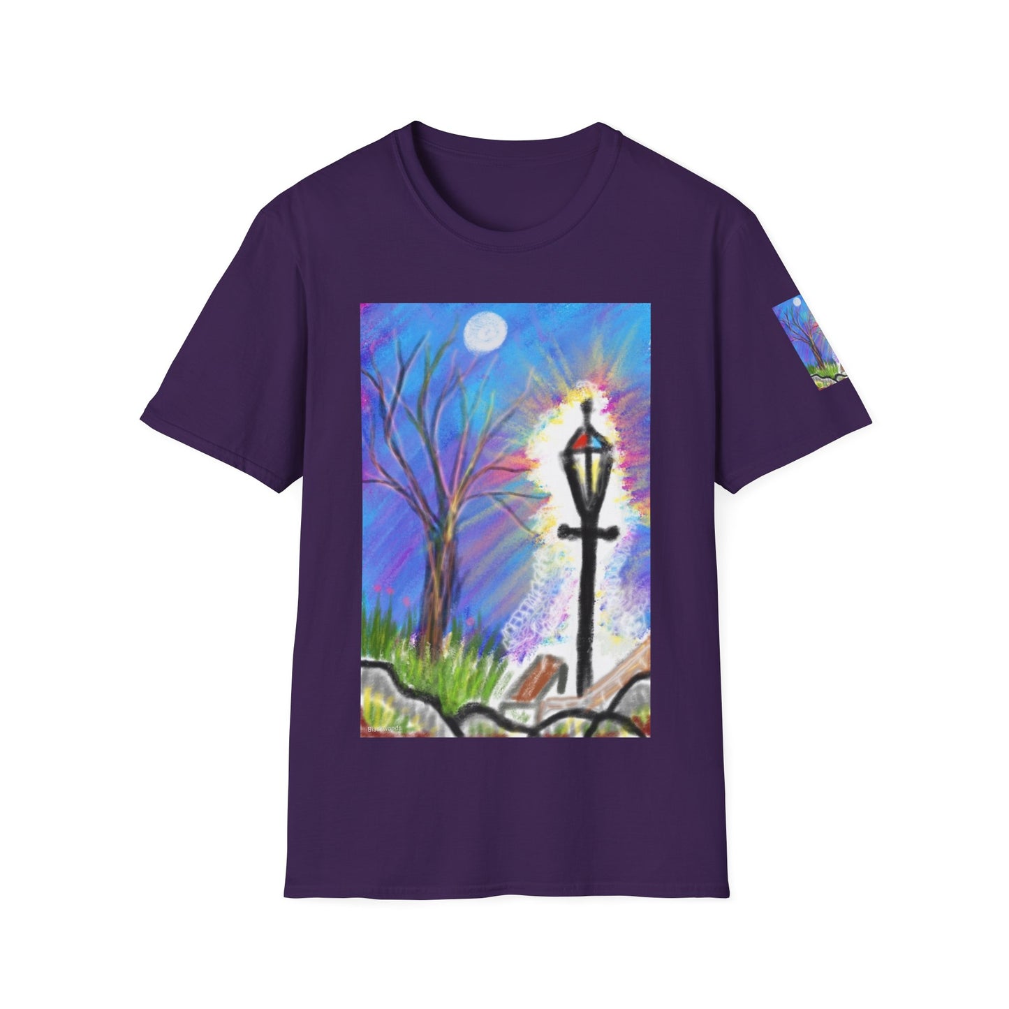 Moonlit Lantern T‑Shirt — Whimsical Nightscape Tee