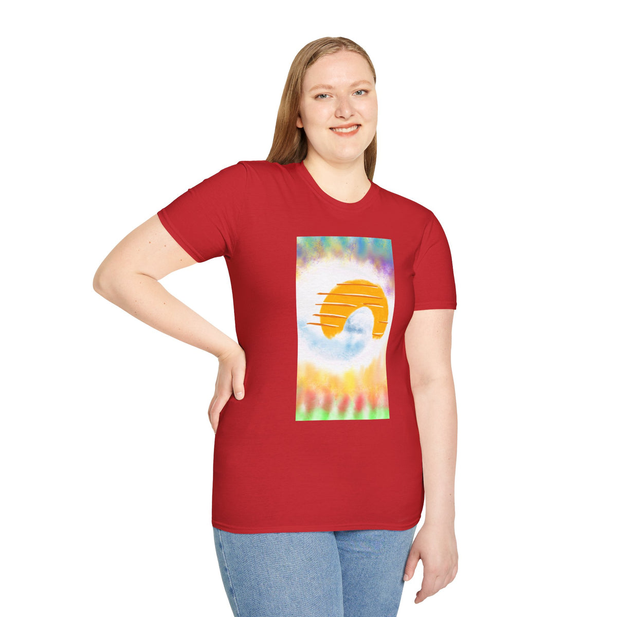 Retro Sunrise Graphic T-Shirt — Colorful Tie-Dye Vibe