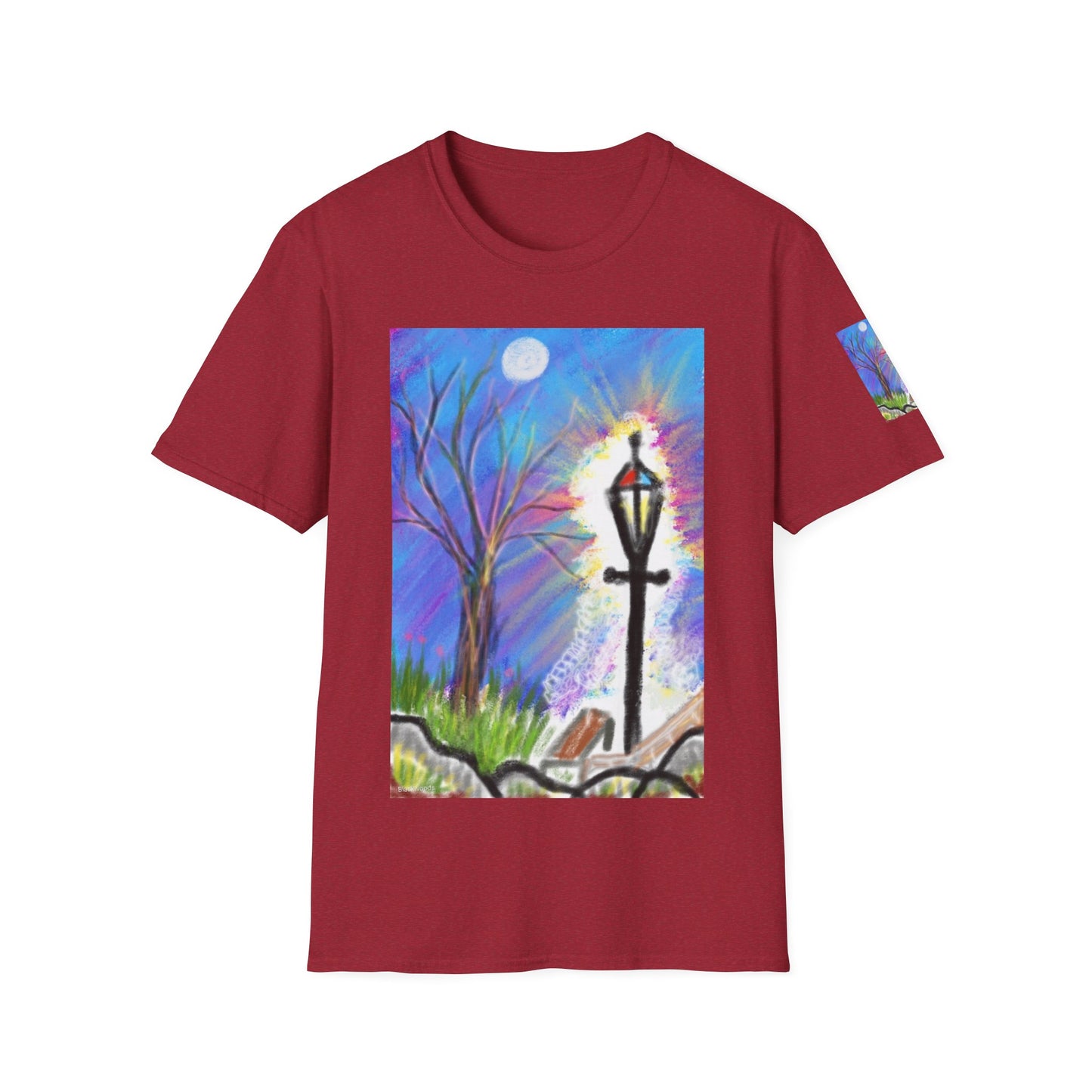 Moonlit Lantern T‑Shirt — Whimsical Nightscape Tee
