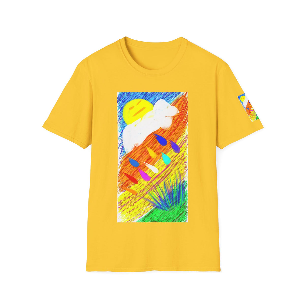 Abstract Sunset T-Shirt — Dog Drops Colour