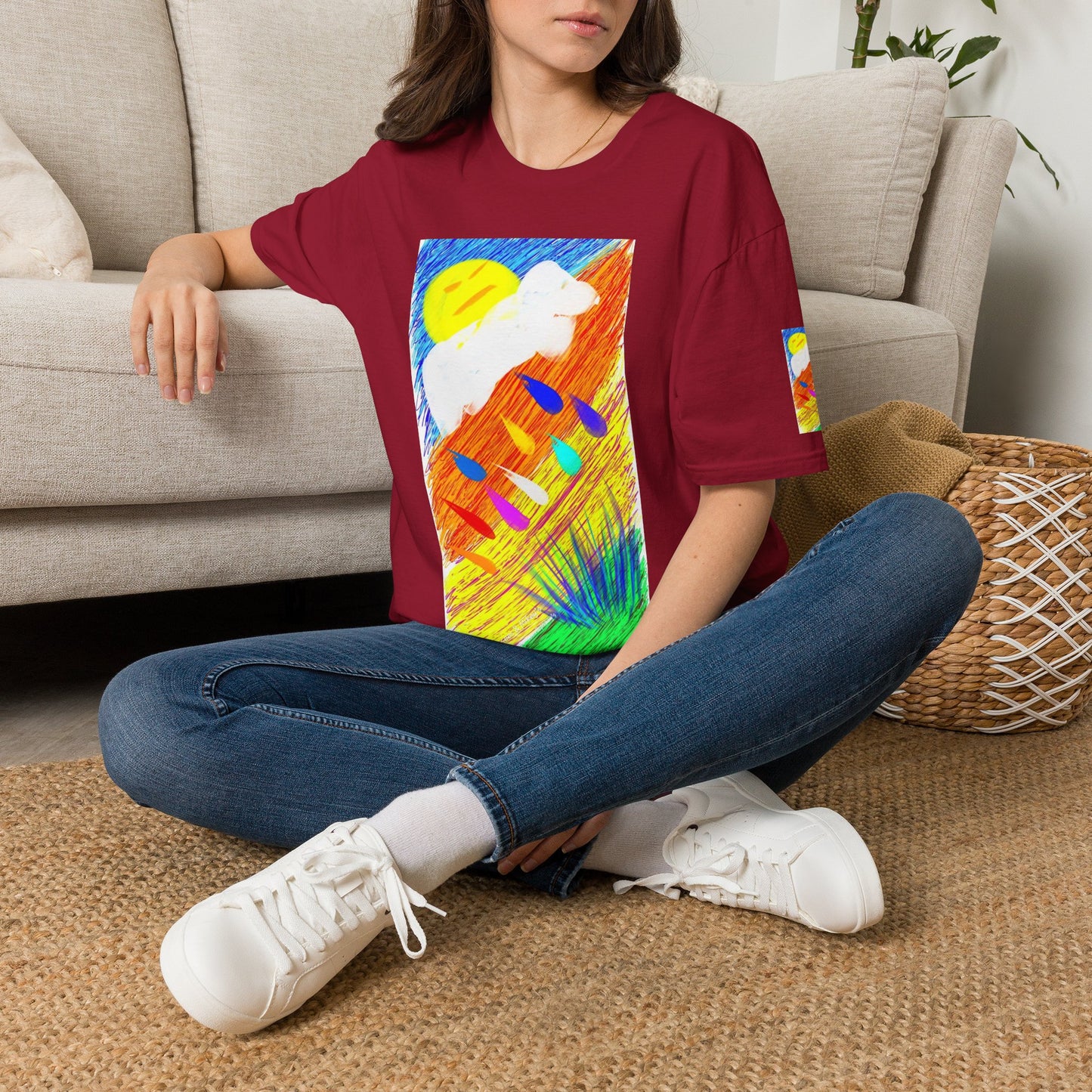 Abstract Sunset T-Shirt — Dog Drops Colour