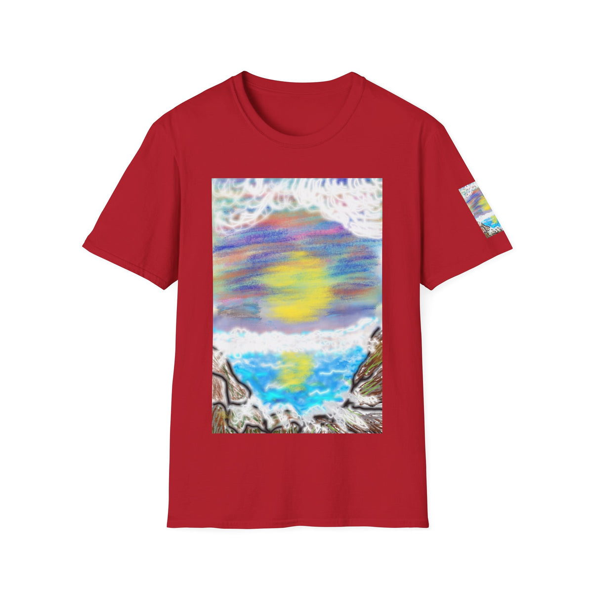 Abstract Sunset Wave T-Shirt