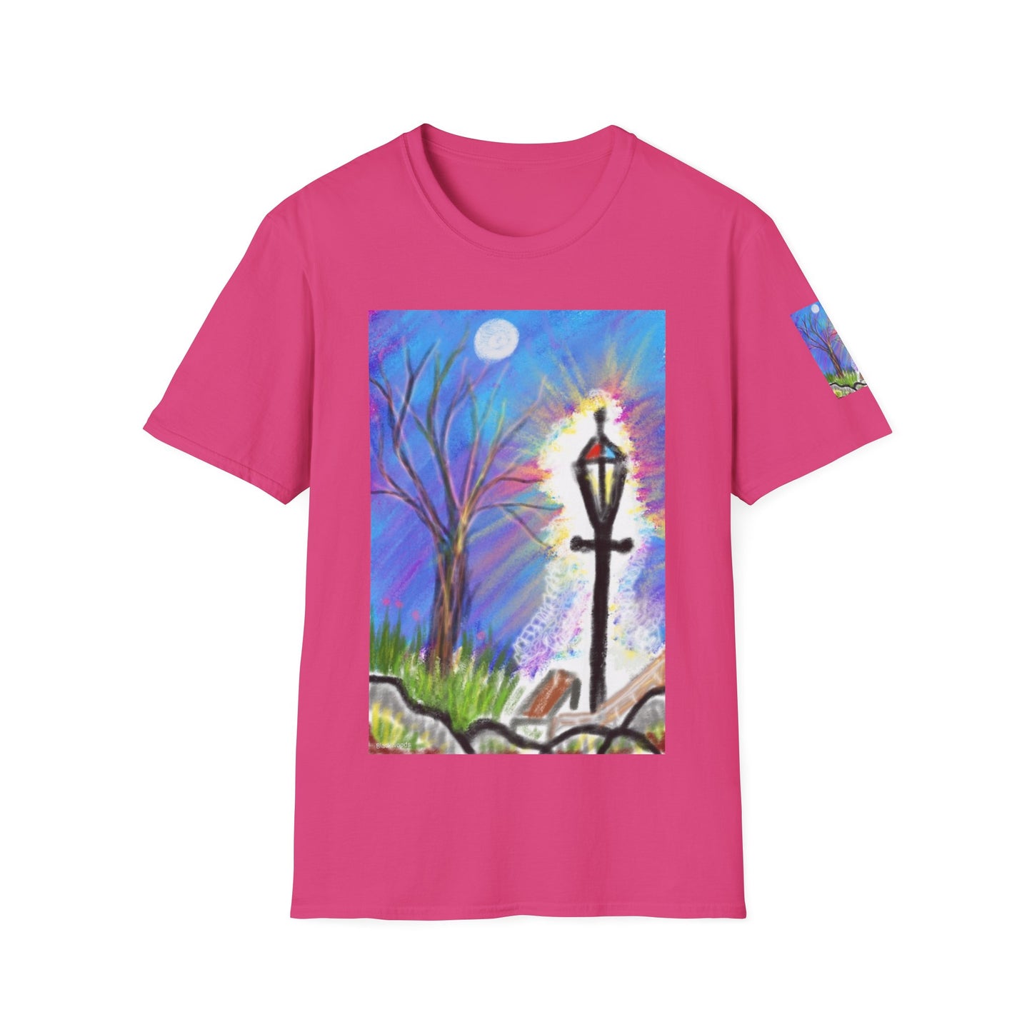 Moonlit Lantern T‑Shirt — Whimsical Nightscape Tee