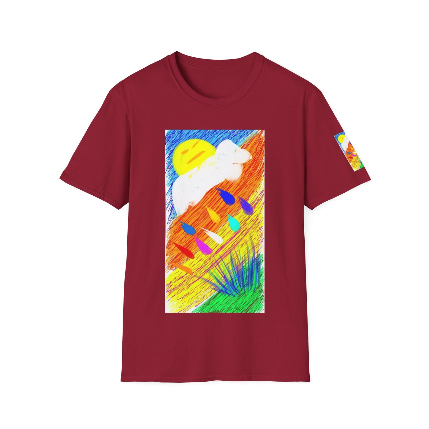 Abstract Sunset T-Shirt — Dog Drops Colour
