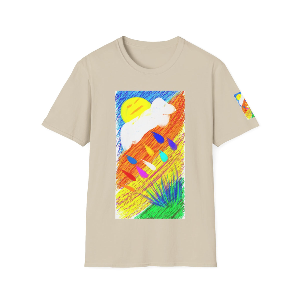 Abstract Sunset T-Shirt — Dog Drops Colour