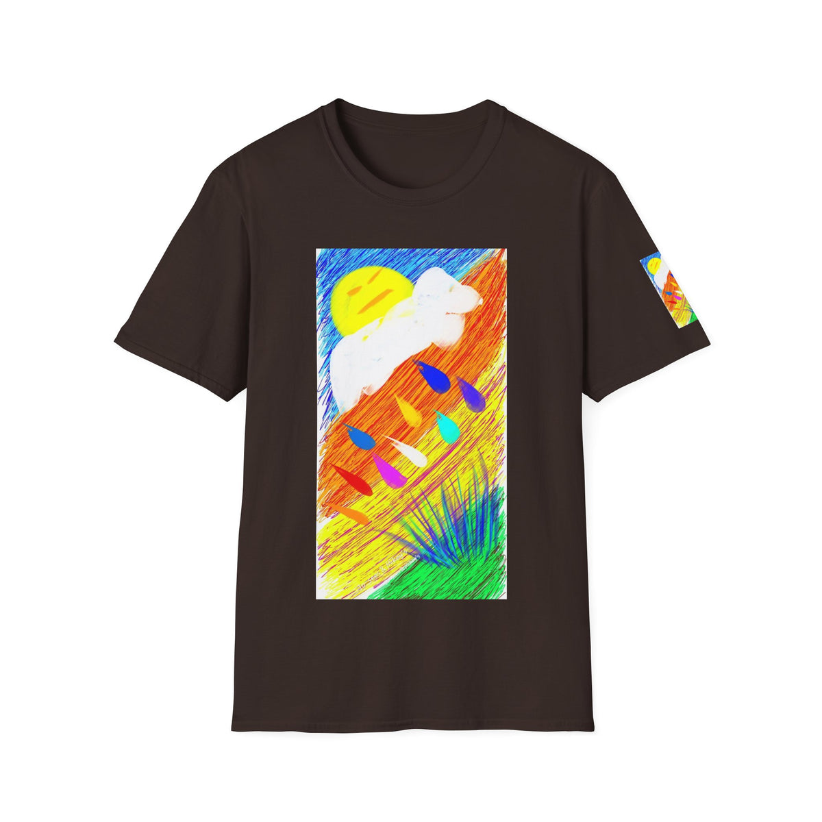 Abstract Sunset T-Shirt — Dog Drops Colour