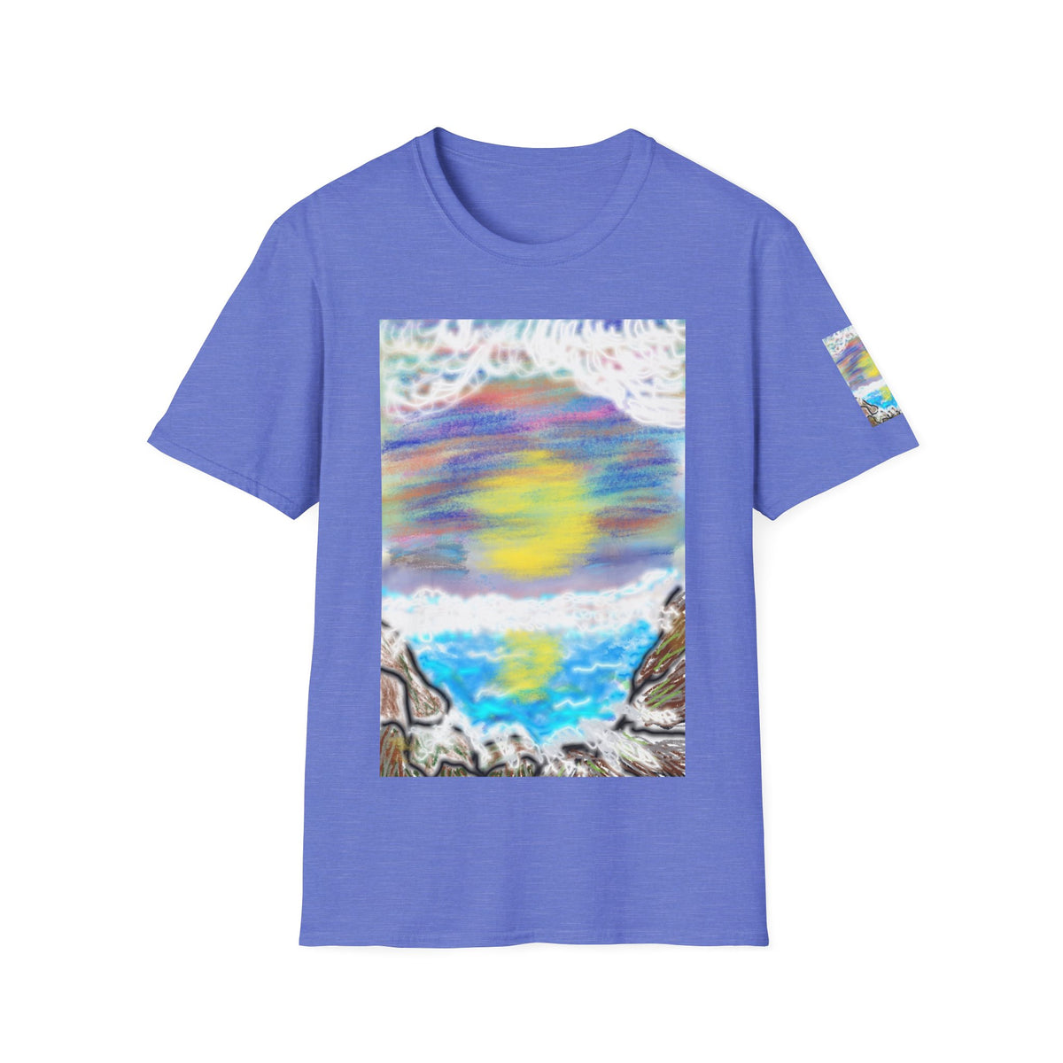 Abstract Sunset Wave T-Shirt