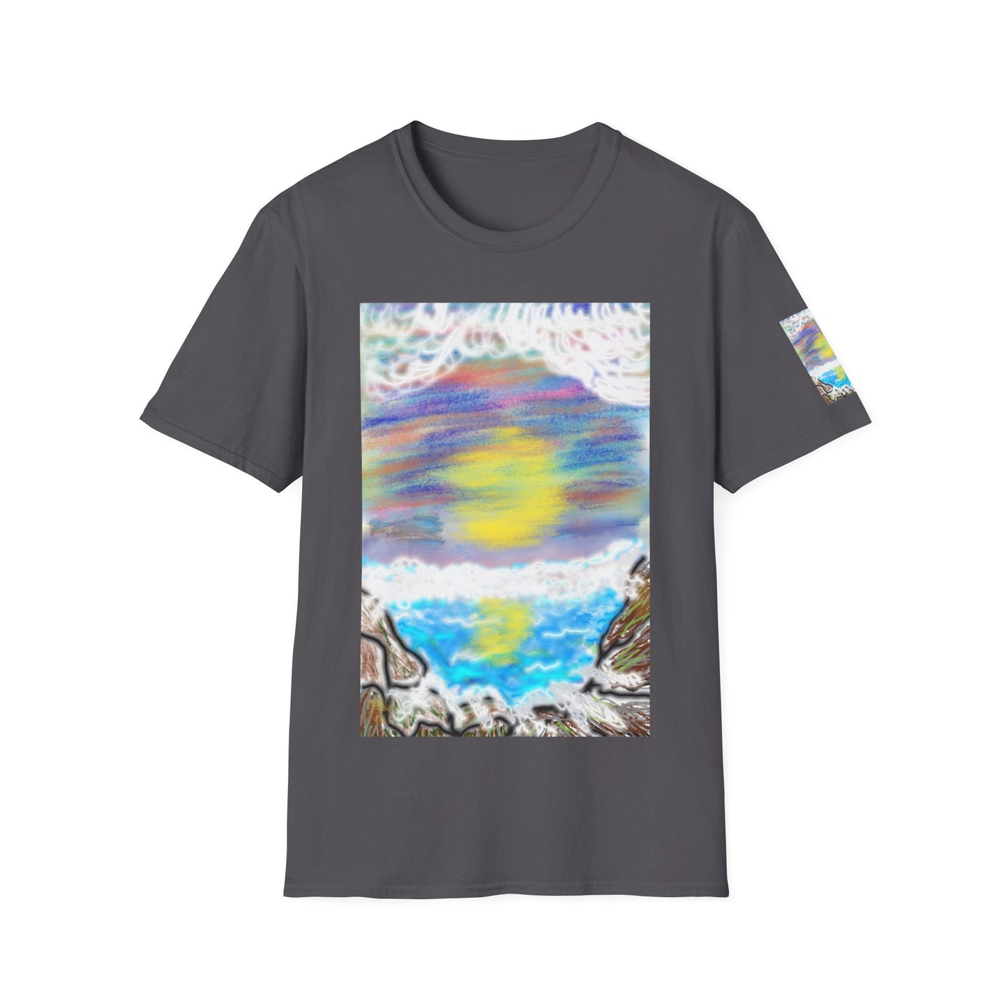 Abstract Sunset Wave T-Shirt