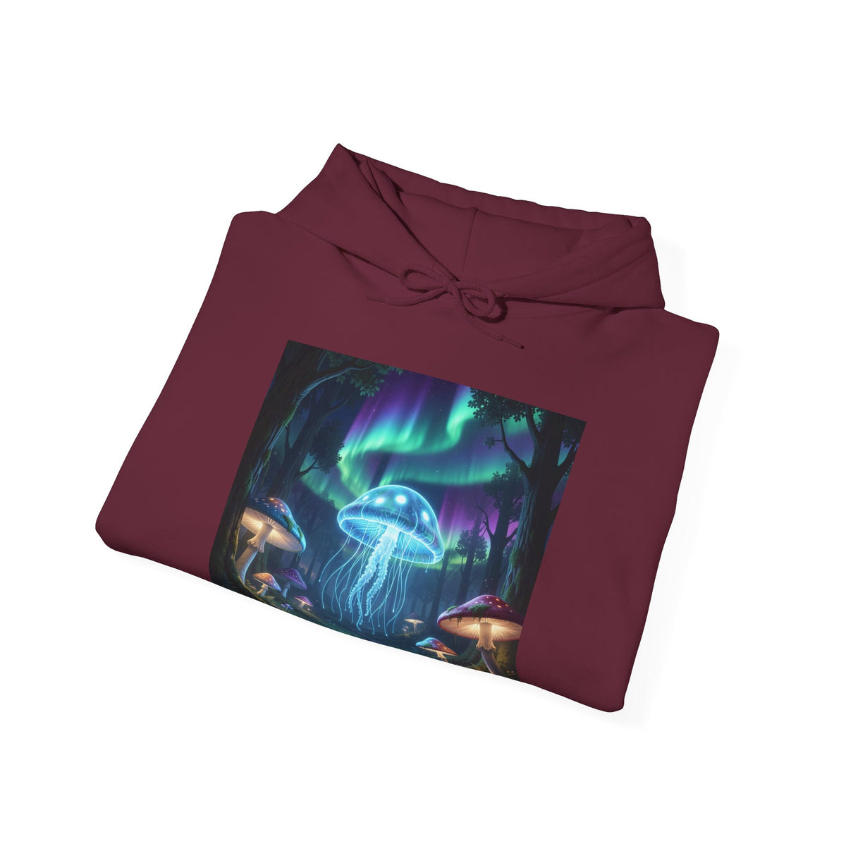 Mystical Glow Mushroom Jellyfish Hoodie – Neon Forest Jellyfish Design