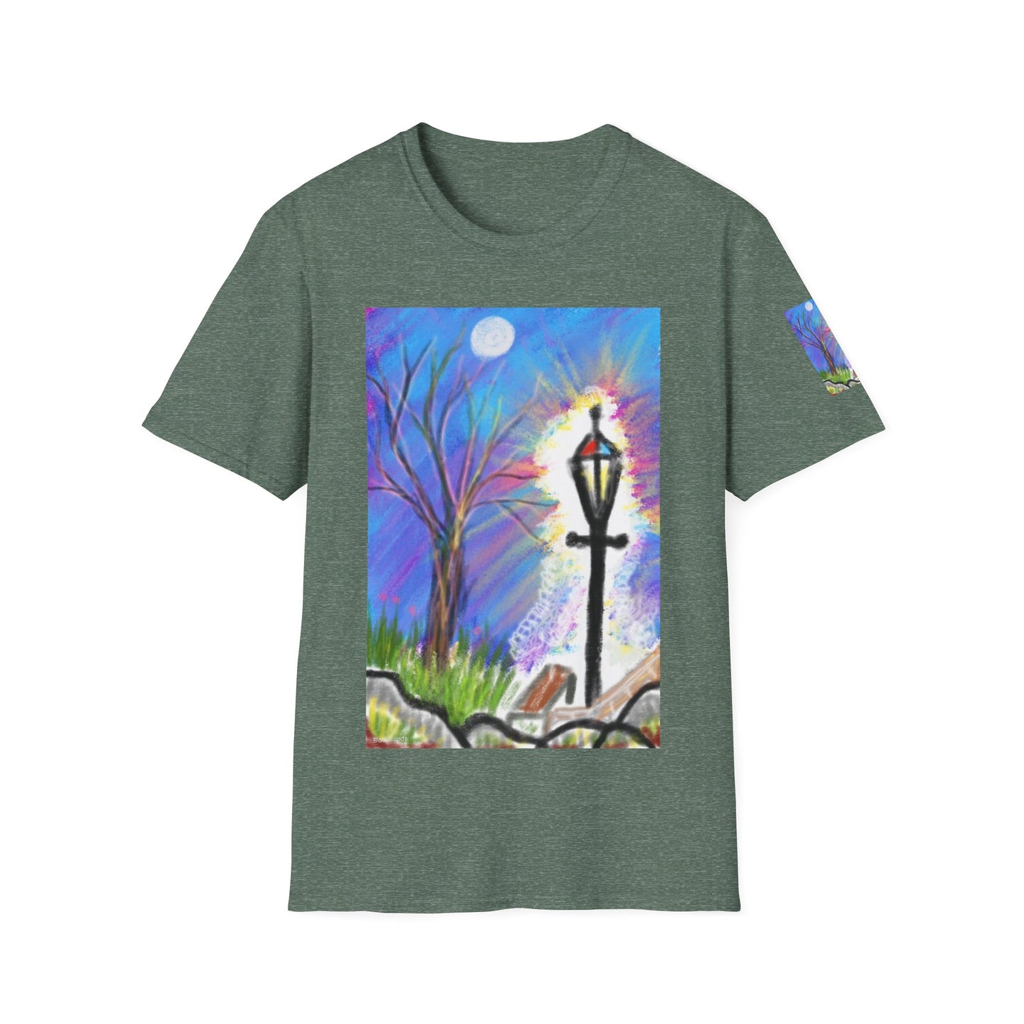 Moonlit Lantern T‑Shirt — Whimsical Nightscape Tee