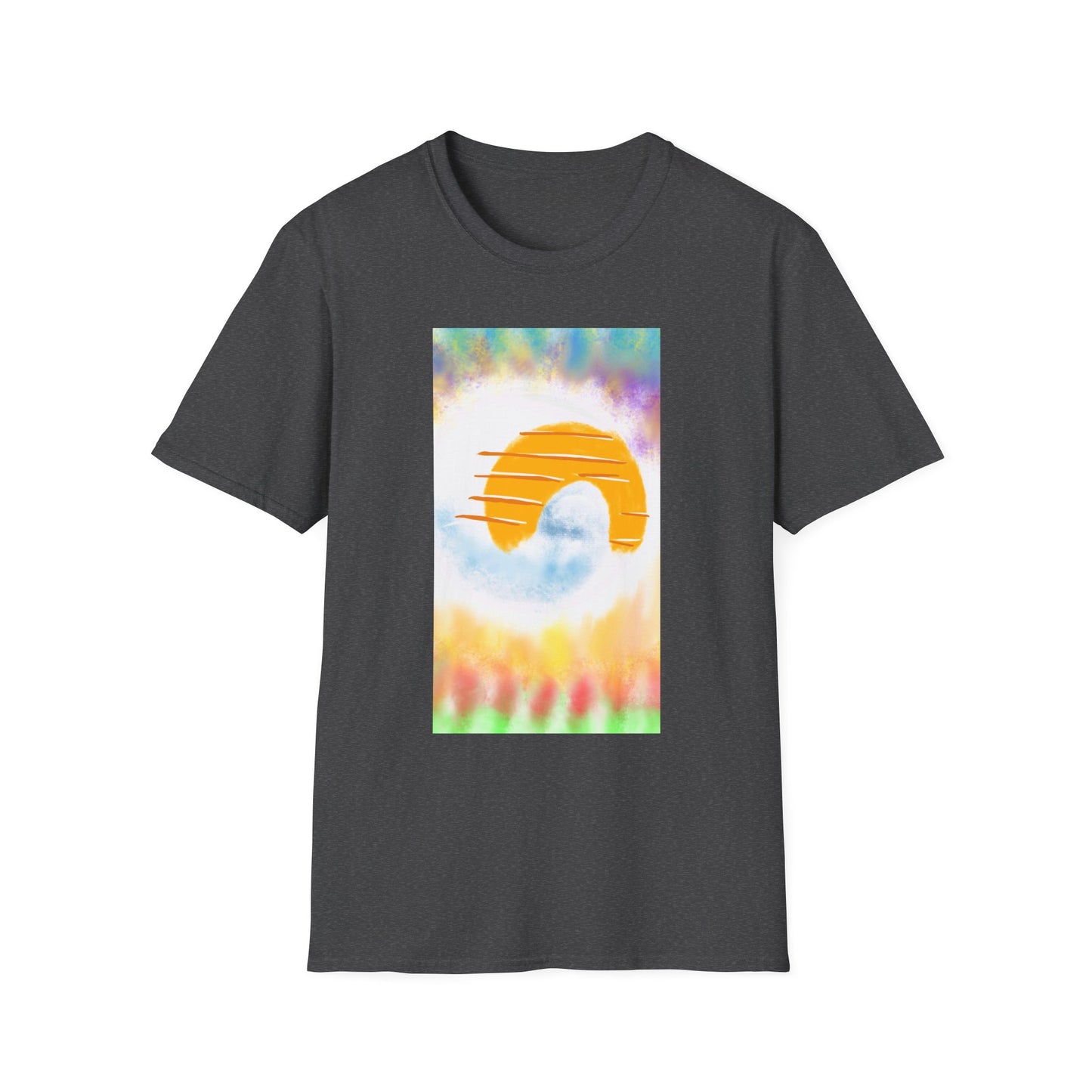 Retro Sunrise Graphic T-Shirt — Colorful Tie-Dye Vibe
