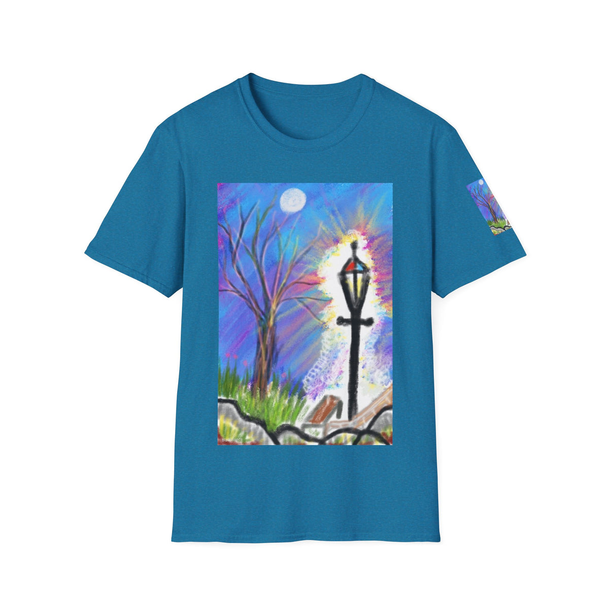 Moonlit Lantern T‑Shirt — Whimsical Nightscape Tee