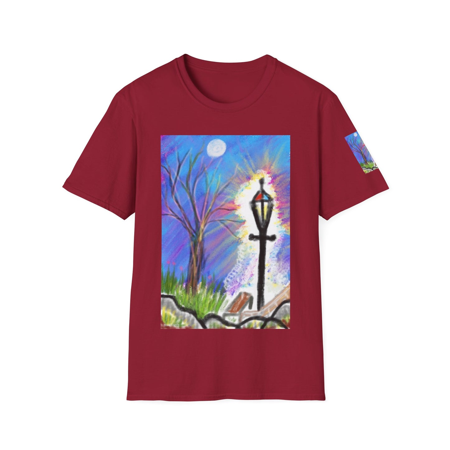 Moonlit Lantern T‑Shirt — Whimsical Nightscape Tee