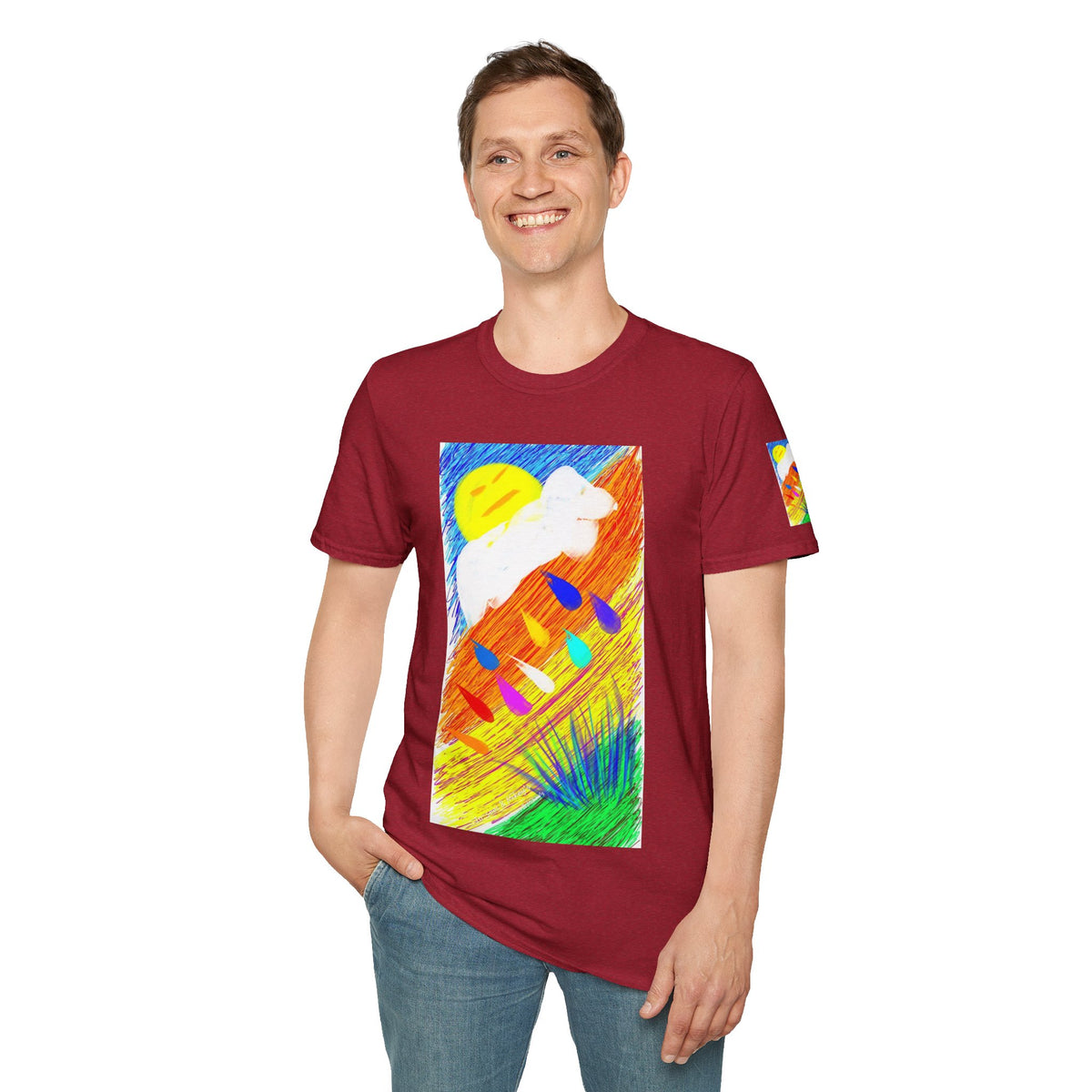 Abstract Sunset T-Shirt — Dog Drops Colour