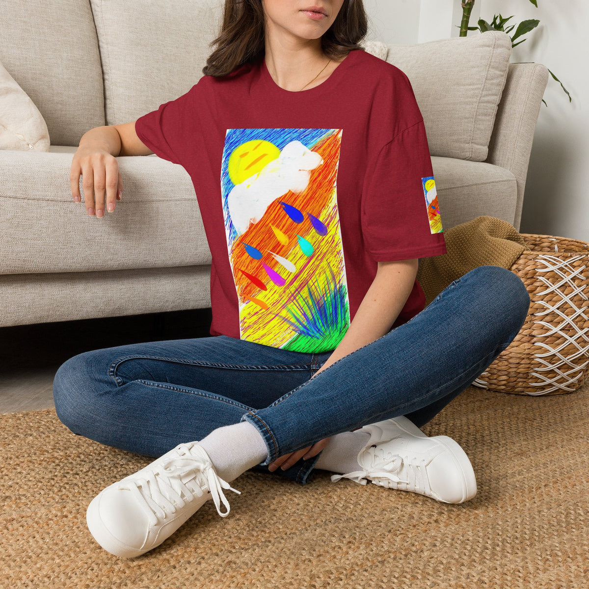 Abstract Sunset T-Shirt — Dog Drops Colour