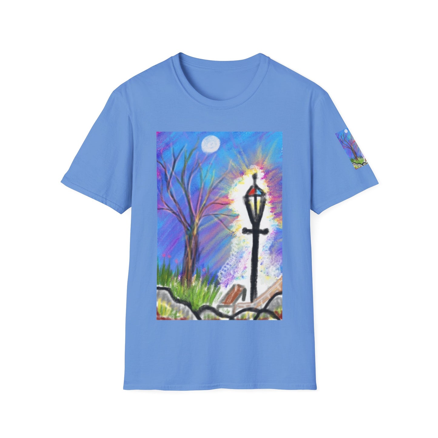 Moonlit Lantern T‑Shirt — Whimsical Nightscape Tee