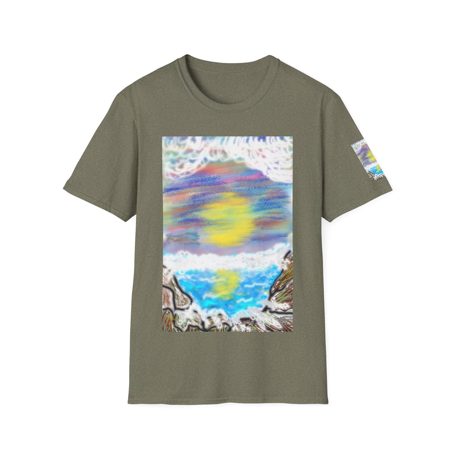 Abstract Sunset Wave T-Shirt