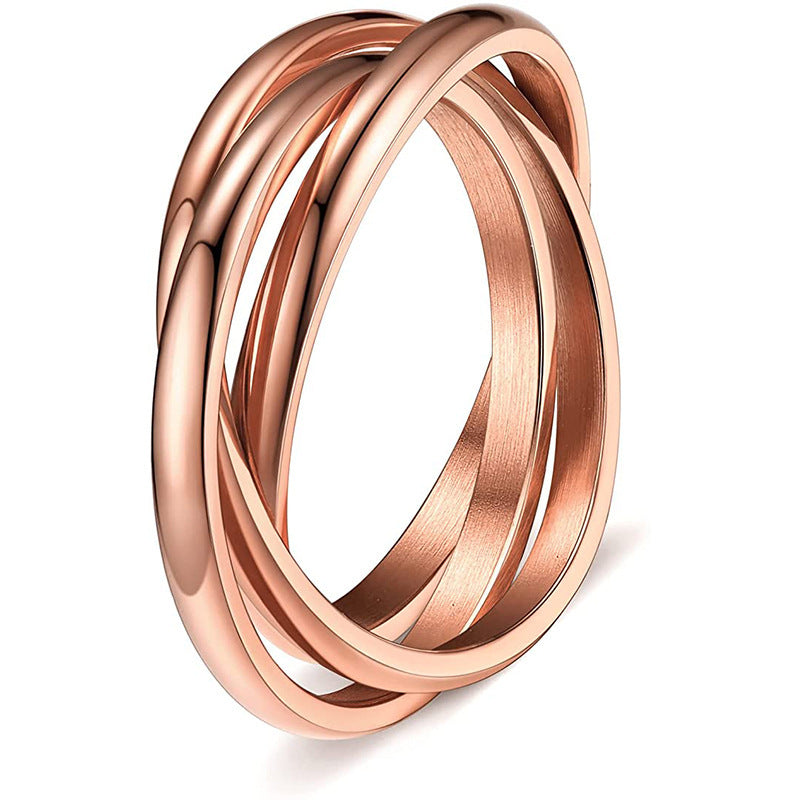 Three-Ring Rotating Anxiety Relief Ring