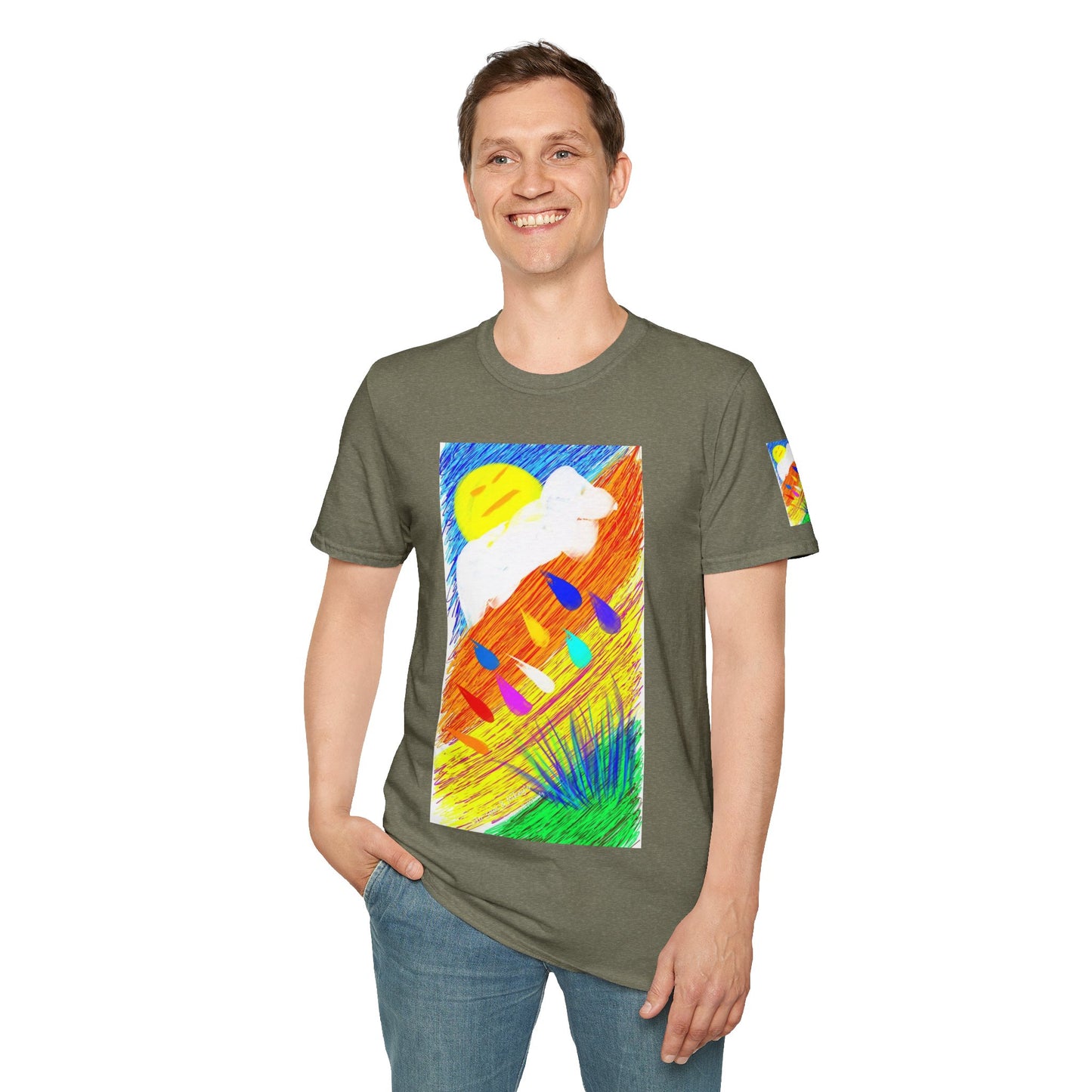 Abstract Sunset T-Shirt — Dog Drops Colour