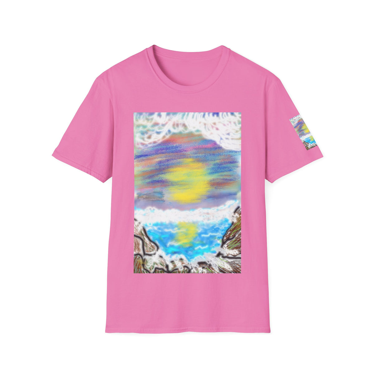 Abstract Sunset Wave T-Shirt