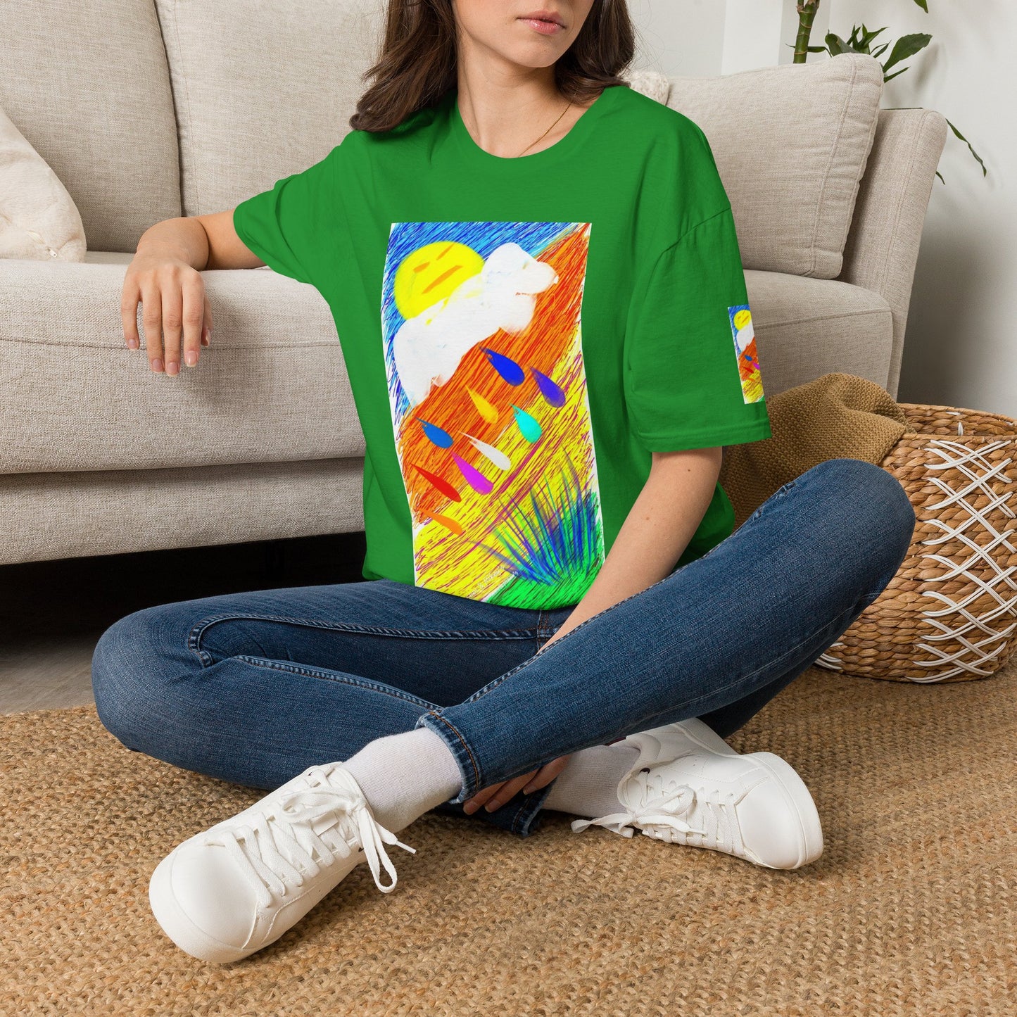 Abstract Sunset T-Shirt — Dog Drops Colour