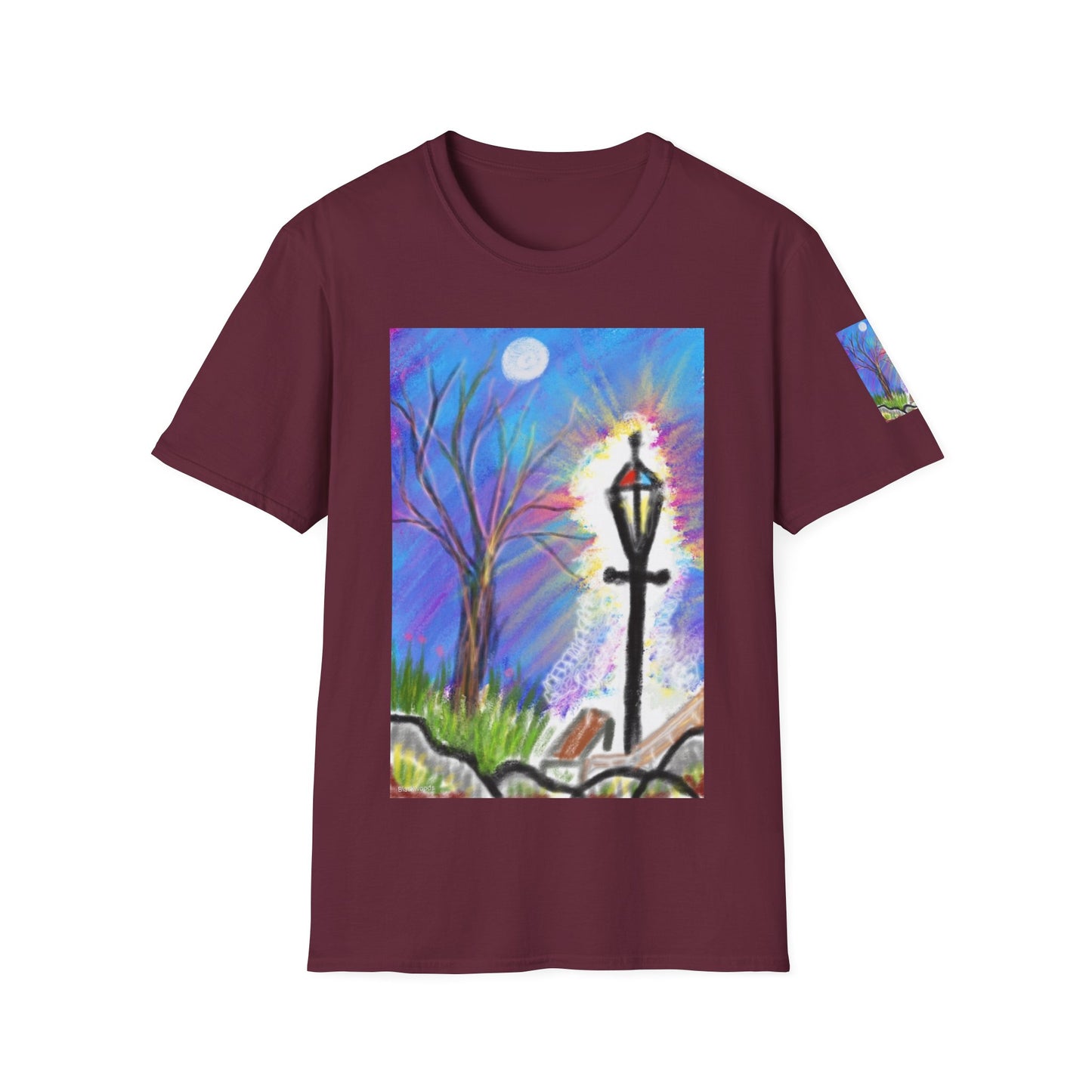 Moonlit Lantern T‑Shirt — Whimsical Nightscape Tee