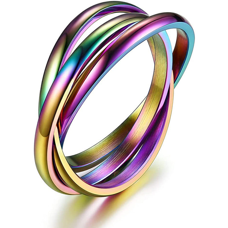 Three-Ring Rotating Anxiety Relief Ring
