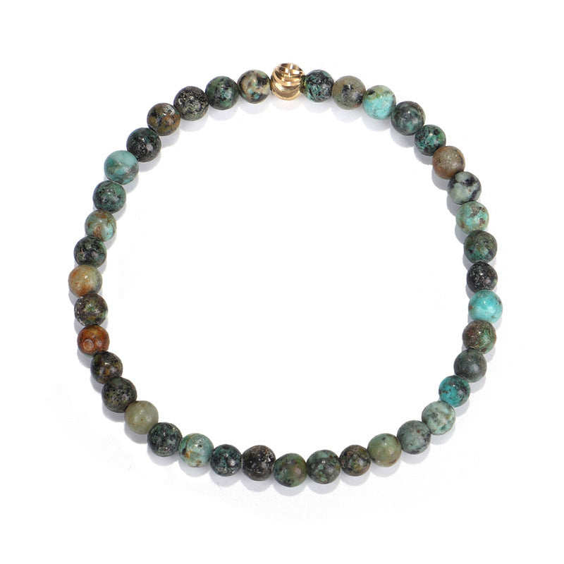 Summer New African Turquoise Elastic Bracelet 7 Ring