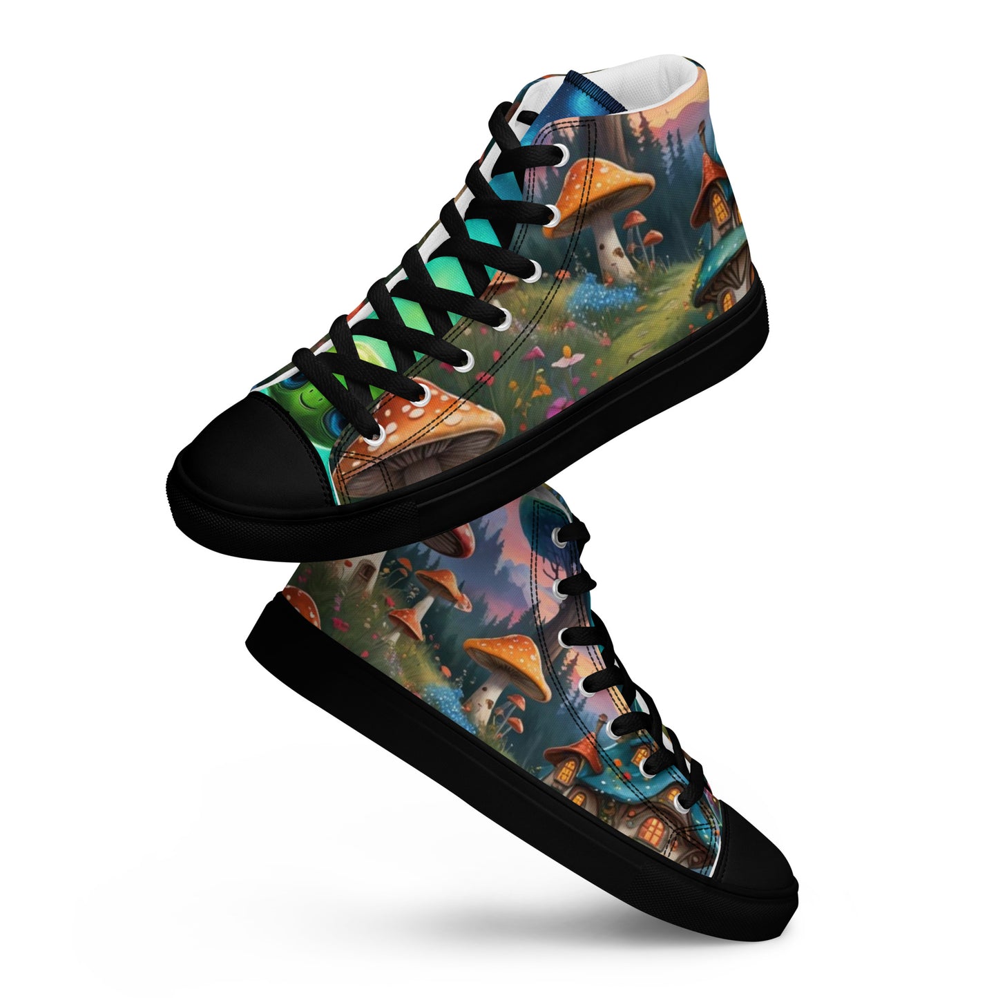 Fairy Mushroom Alien Village Canvas Shoes